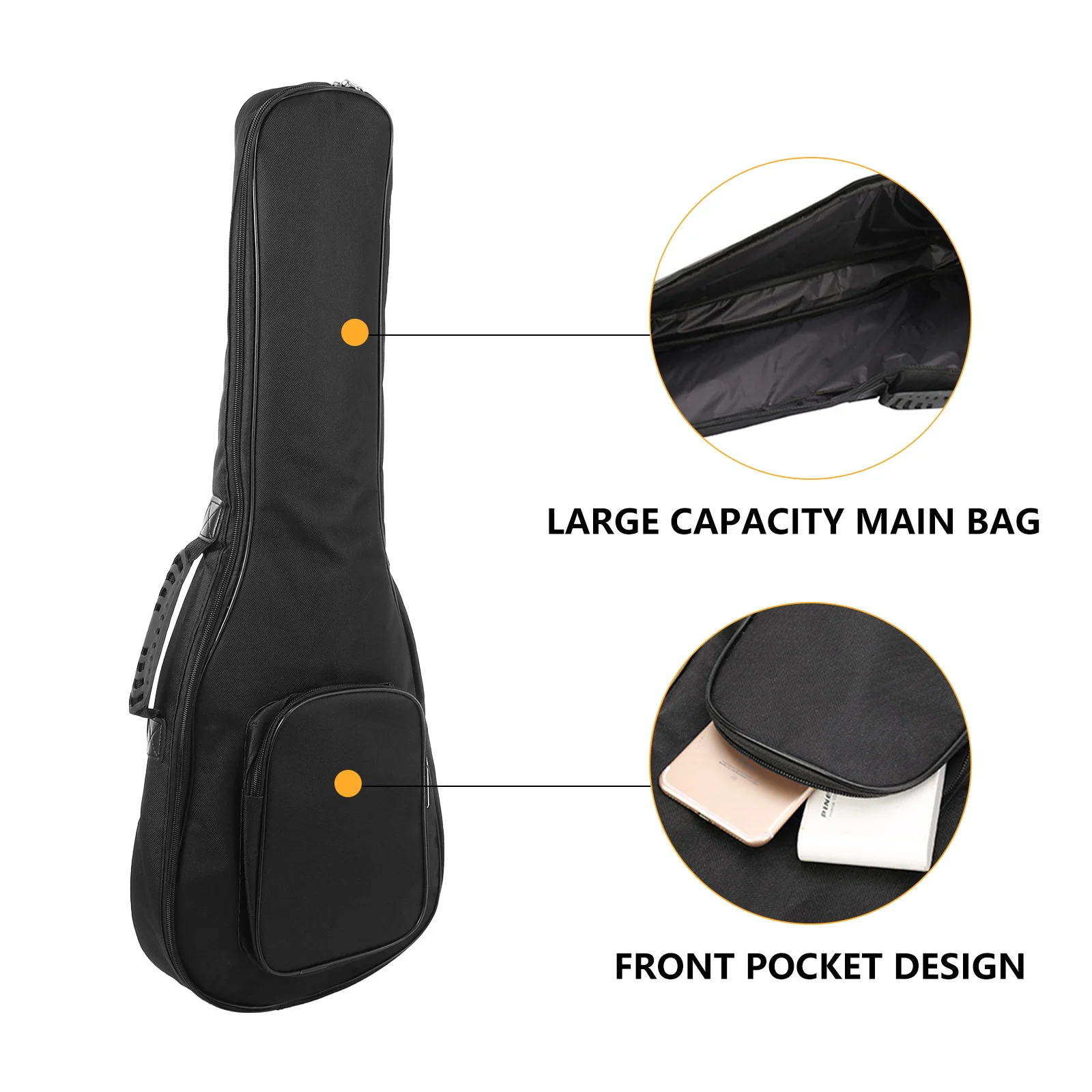 

1pc Thickened Ukulele Bag Durable Sponge Padded Protection For 23 26 30 Inch Ukulele Portable Guitar Gig Bag Smooth Zipper