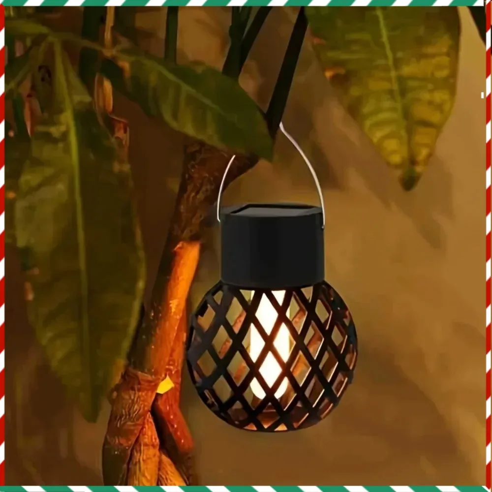 

Solar Hanging Lights, Authentic Flickering Flame Solar LED Lights, Solar Garden Decorative Lights for Outdoor Hanging Yard Patio