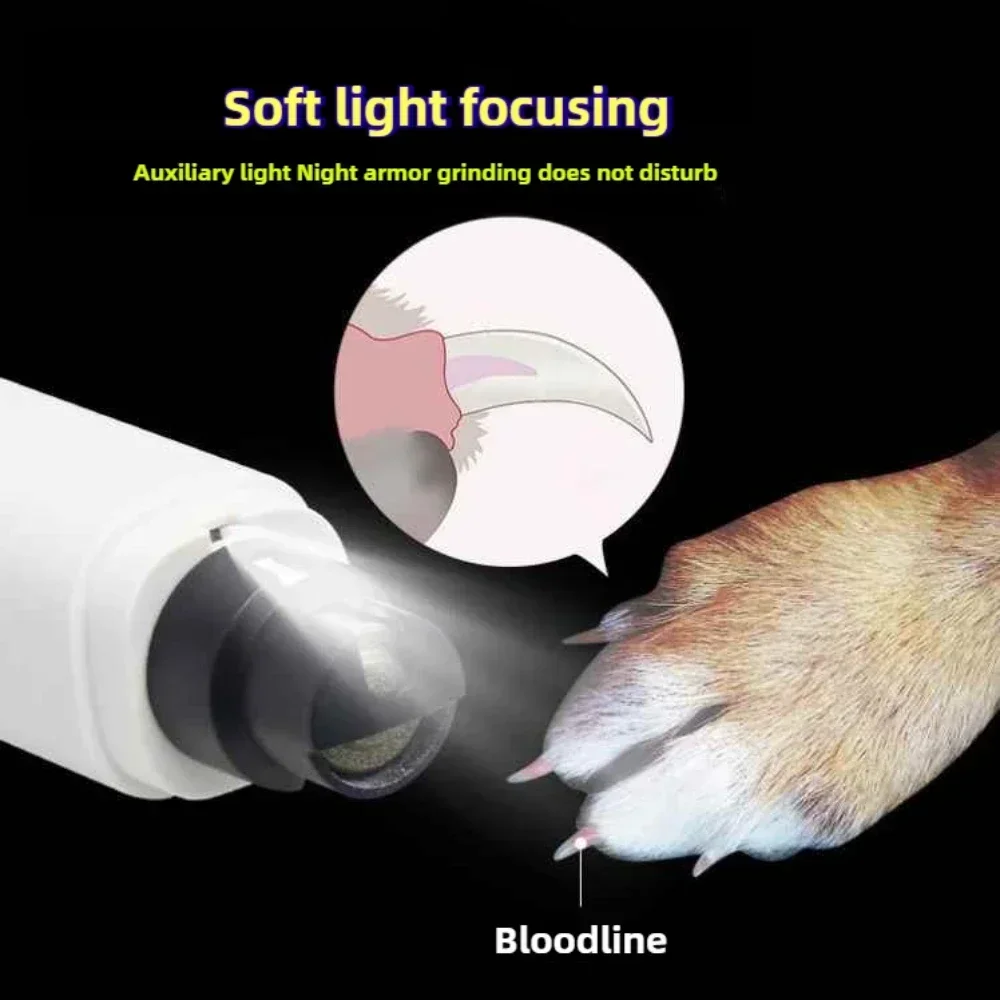 Electric Pet Nail Clipper USB Charging Dog Nail Grinder Portable Puppy Cat Nails Pet Grooming Tools For Small Medium Large Dogs