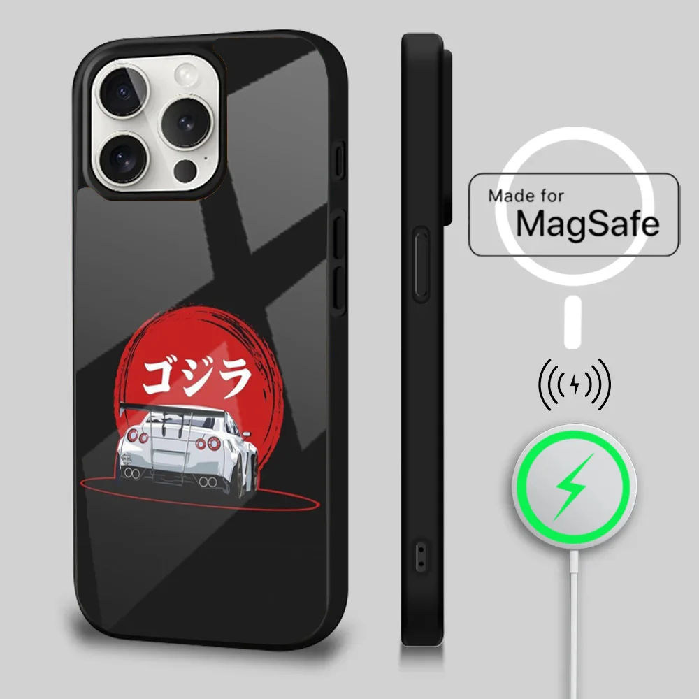 JDM Type R Civic Sport Phone Case For iPhone 16 15 14 13 12 11 Plus,Pro,Max Mini Magsafe Magnetic Wireless Charging