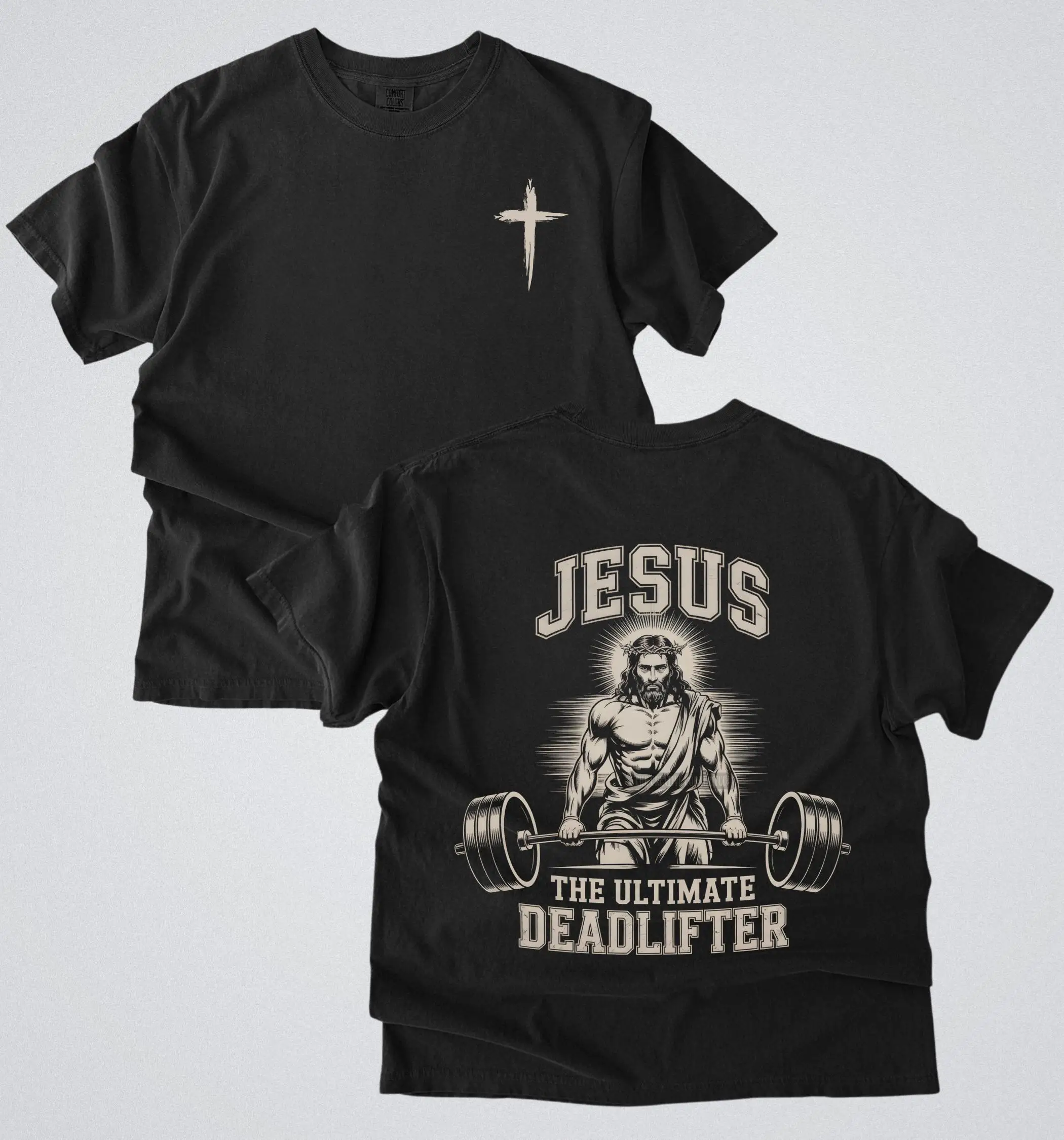 Jesus The Ultimate Deadlifter Shirt, Christian MenGifts, Workout Shirt, Gym Shirt for Men, Fitness Apparel