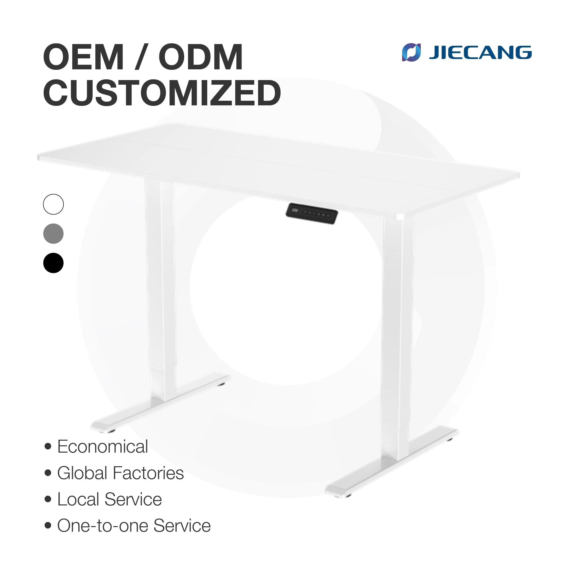 Smart Quiet Motor Electric Standing Desk 2-Stage Lifting Adjustable Height Desk For Home Office
