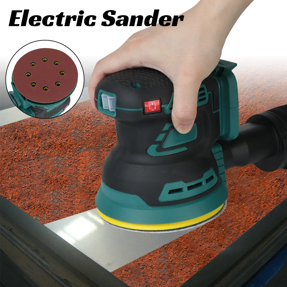 

Wood Grinder 125mm Brushless Random Orbital Electric Sander Disc For Makita 18V Battery 3 Speed Polishing Sanding Machine