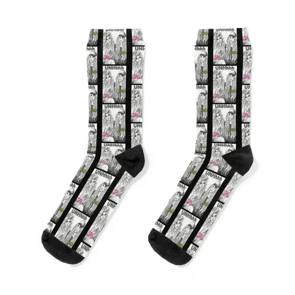 

UNHhh Katya Trixie Poster Socks Stockings man funny gift hip hop Male Socks Women's