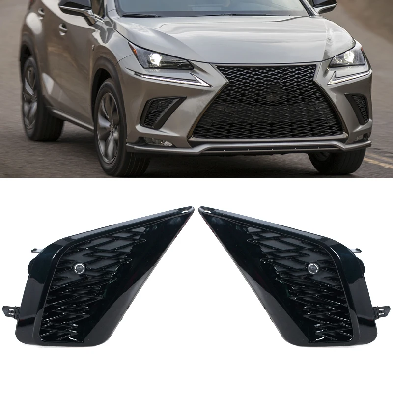 

Front Bumper Fog Light Grille For Lexus NX300h 2018 2019 2020 2021 Sport Style Foglight Cover Trim Bezel Car Accessorie
