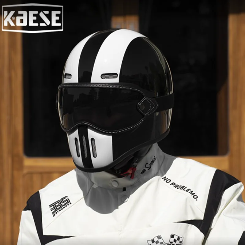 

Ретро Классический Черный Базовый и Белый Полосатый Легкий Мотоциклетный Полный Шлем Круизер Велосипед Езда Casco Urban City Commute