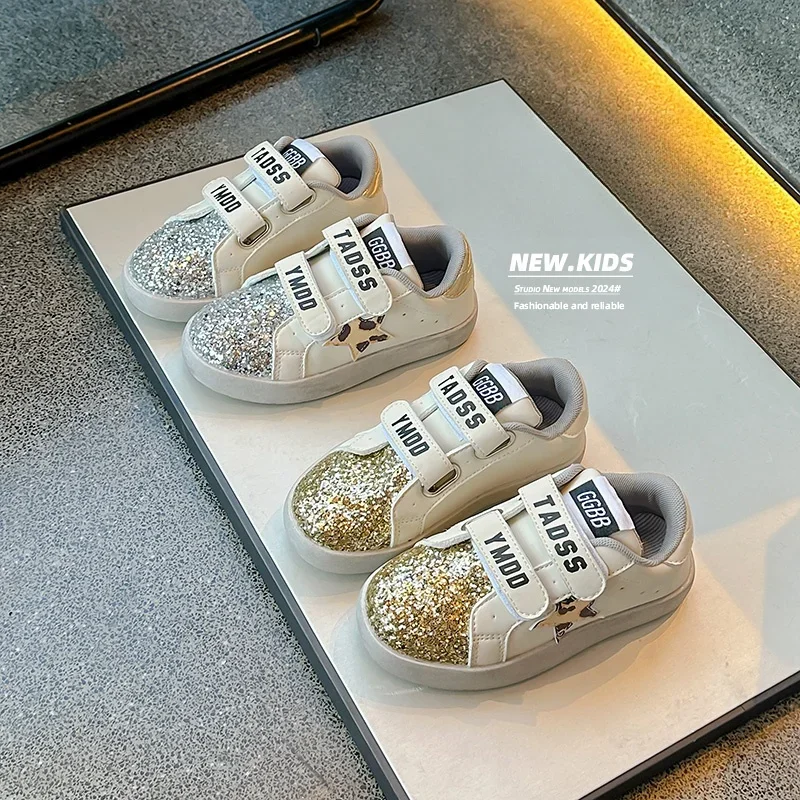 

Baby Spring/autumn Fashion Sequined Catwalk Style Cute Students Sneakers Flat Vulcanized Shoes Comfortable Kids Toddler Shoes