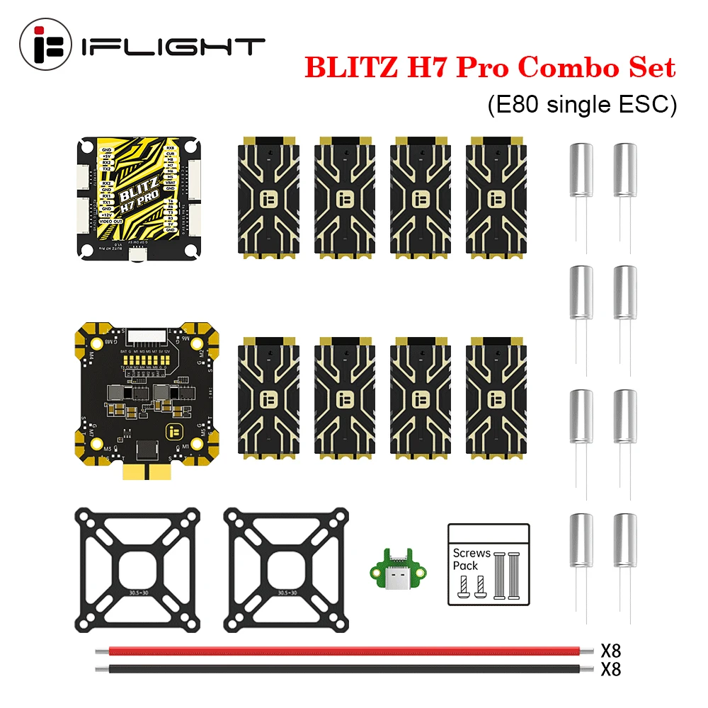 

Комбинированный набор IFlight BLITZ H7 Pro ICM42688 с одним ESC 2-8S и поддержкой DShot 150/300/600/ MultiShot/OneShot для RC FPV Drone