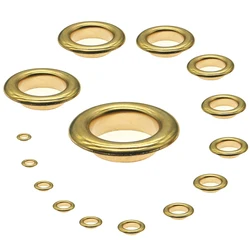 Bright Gold Brass Eyelets, Scrapbooking Accessories, Knitwear,Apparel Bags, Shoe, Light Gold 3|3.5|4|4.5|5|6|8|10|12|17|20mm