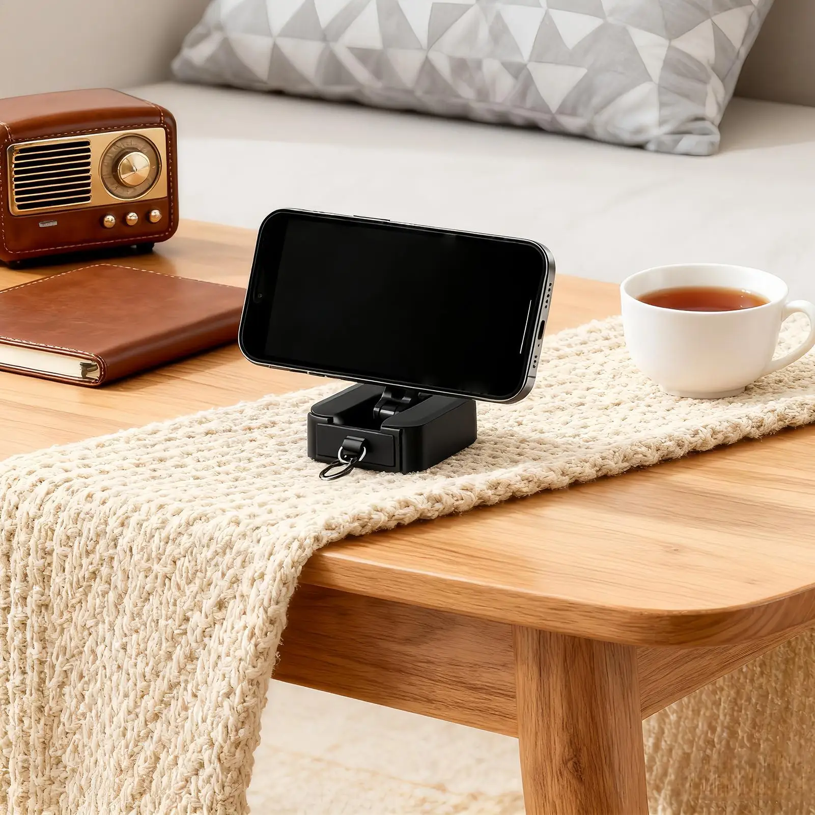 Magnetic Phone Holder Double Side Magnet Cell Phone Holder Adjustable-Angle Support Foldable Smartphone Stand for Live-Streaming