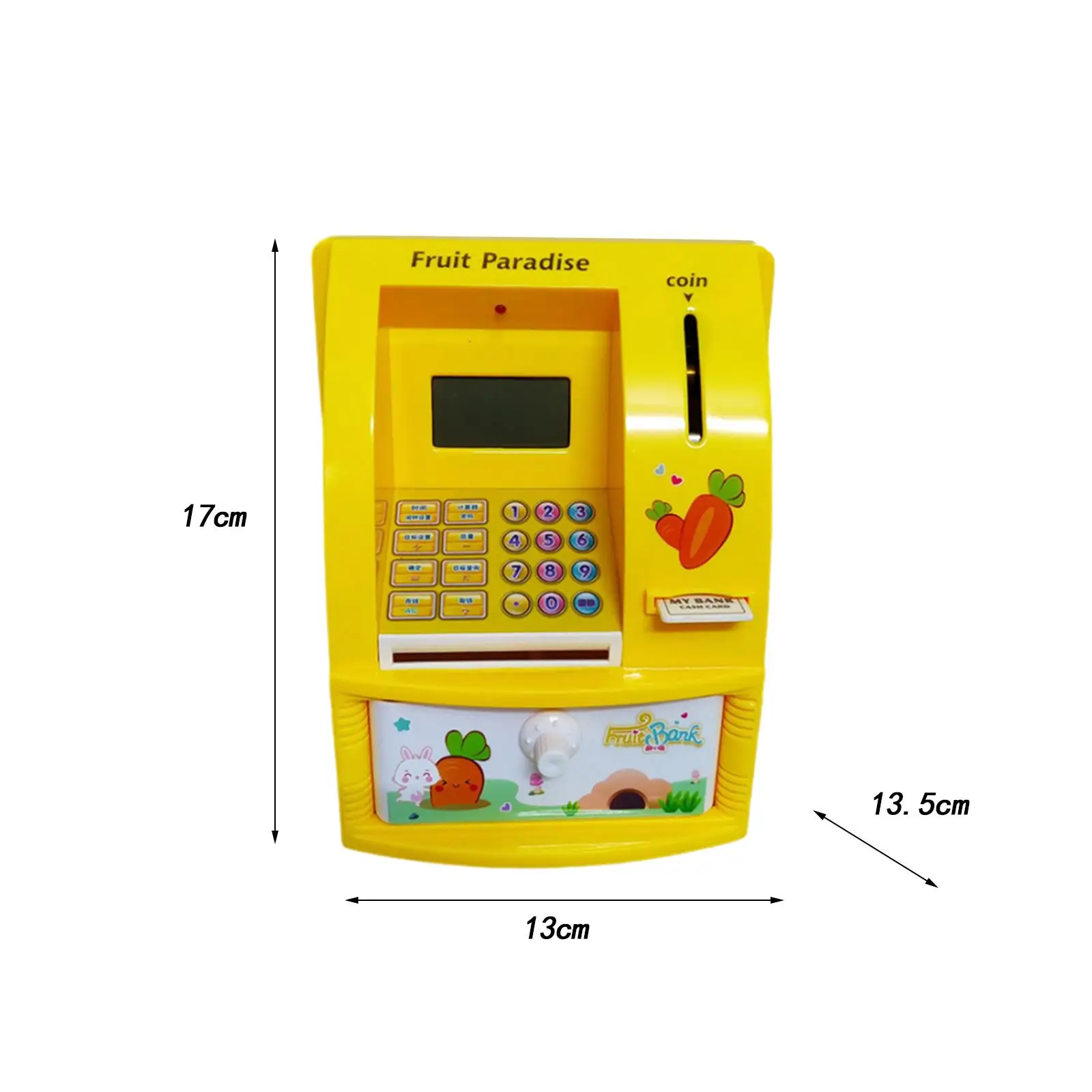 Hucha Mini ATM con pantalla LCD, tarro pequeño de dinero, caja de ahorro de dinero para edades de 3, 4, 5, 6, 7 y 8 años, regalo de vacaciones para niños y niñas