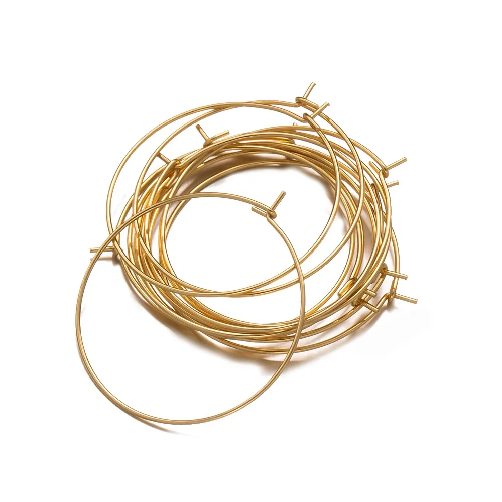 50Pcs 316 Stainless Steel 15 20 30 40mm Gold Silver Color Hoops Earrings Big Circle Ear Hoops Earrings Wires DIY Jewelry Making view 2