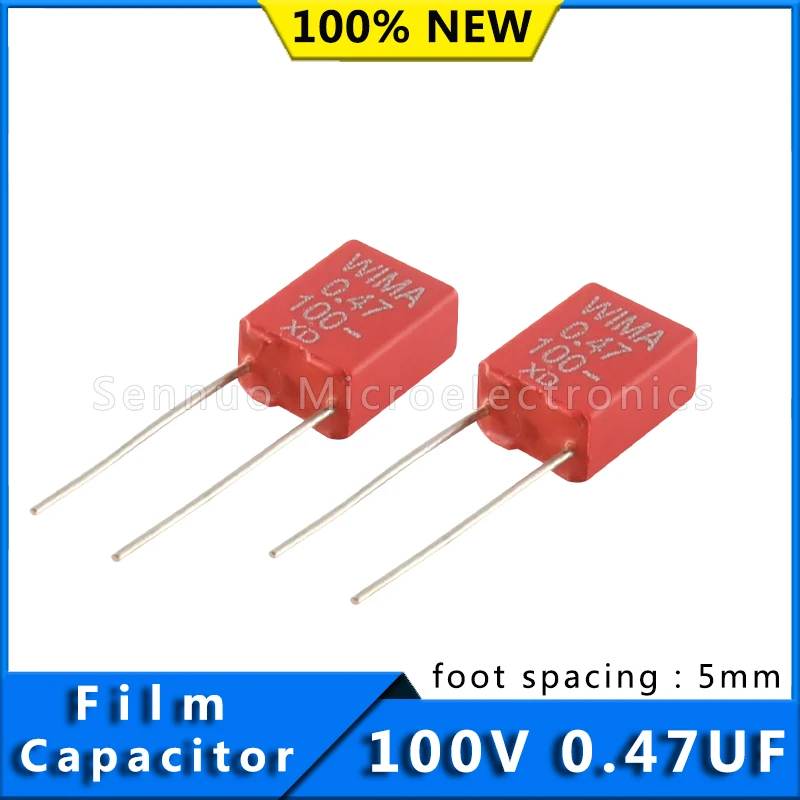 5/10pcs New German WIMA Film Capacitor MKS2 100V 0.47UF 100V 474 Pitch 5mm Audio Infinity Capacitor MKS2D034701E00KSSD