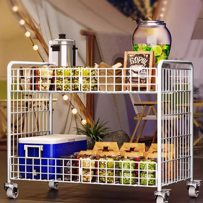 

Lightweight Easy Foldable Trolley Promotion Display Stand Shelf for Flea Market Night Market Street Stall Snack Cart garden Yard