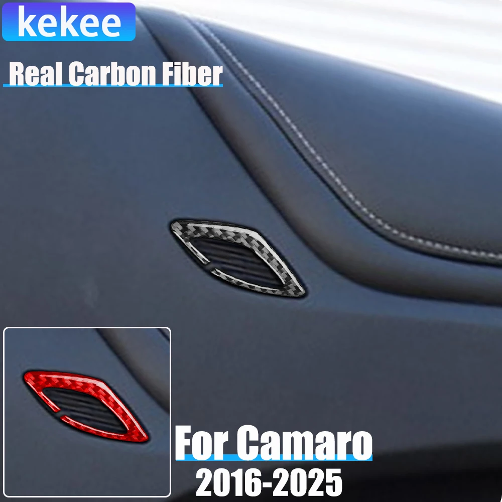 

Real Carbon Fiber Car Accessories Door Lock Panel Decorative Trim Cover Soft Sticker For Chevrolet Camaro 6th Gen 2016-2025
