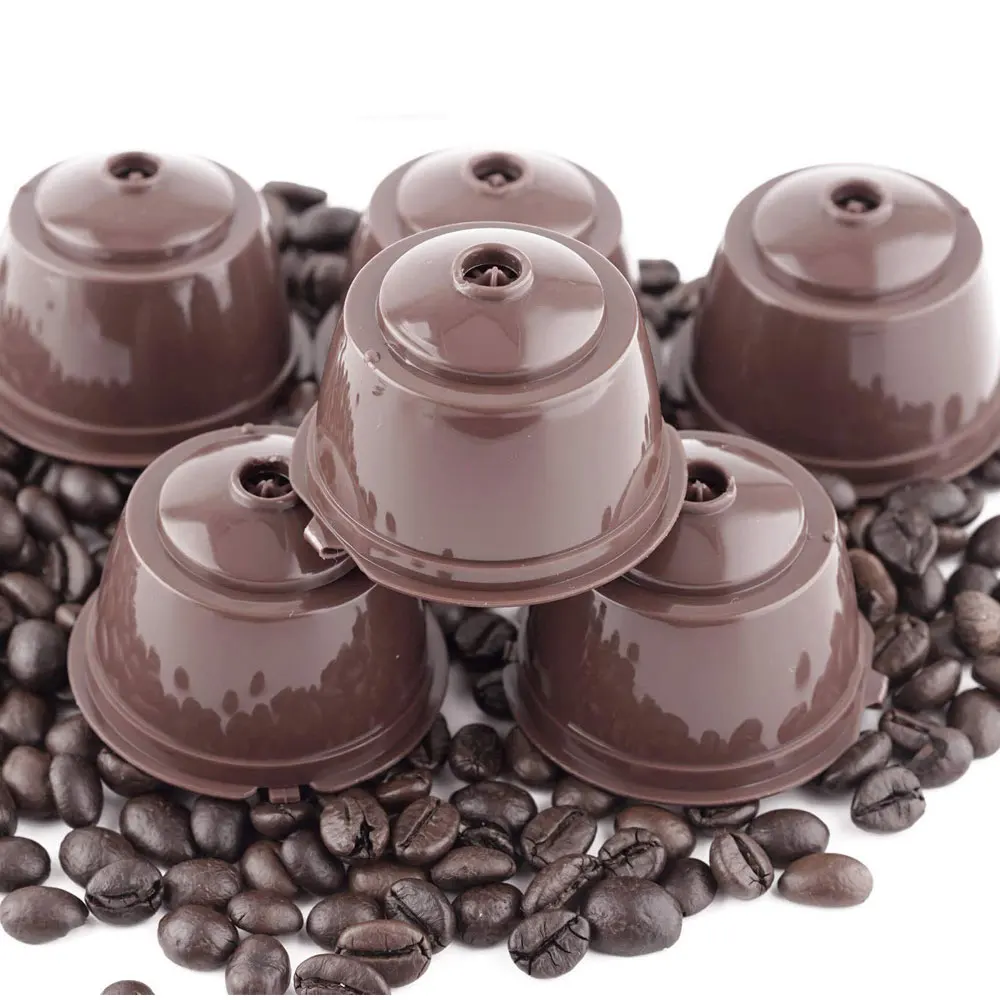 6/3PCS Reusable Coffee Capsule For Nescafe Dolce Gusto Machine Refillable Coffee Capsule Filter Cup Kit