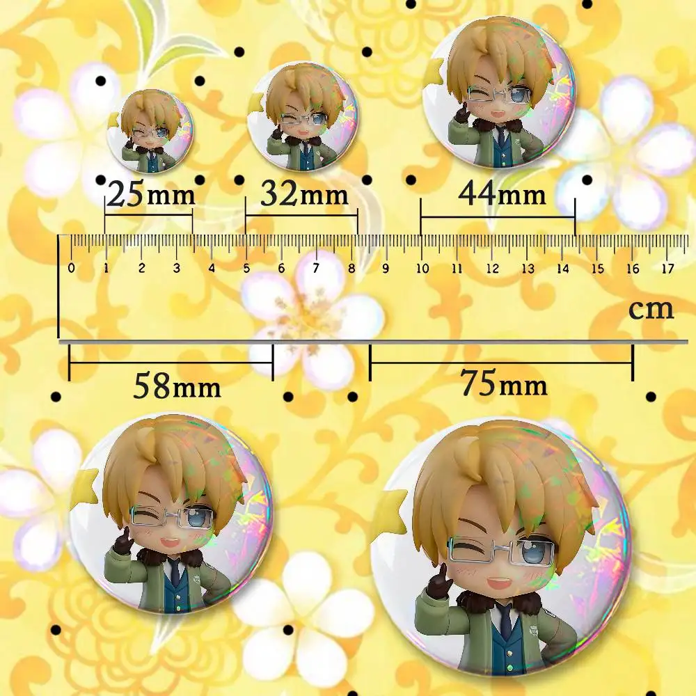 America Alfred F Jones Badges Round Itabag Decoration IP Peripheral Products 58mm 44mm 32mm 75mm 25mm Mini
