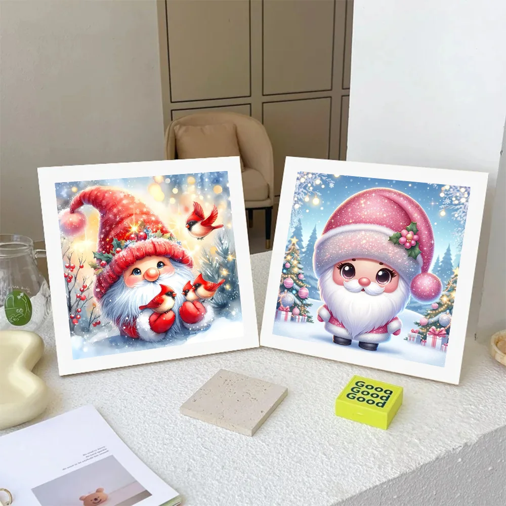 Cute Cartoon Santa Claus Diamond Painting Throughing Ice Caves DIY 5D Mosaic Kits Embroidery Cross Stitch Christmas Gift Decor