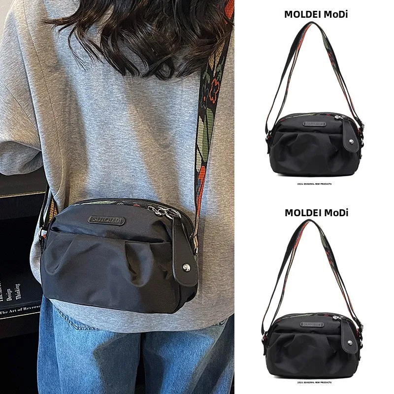 

Faionable Casual Crossbody Phone Bag Women's Lightweight Canvas Bag Soft Handle Zipper Closure Leisure Sle Small Size