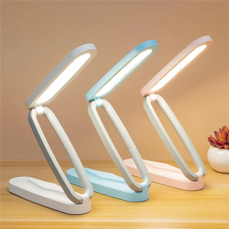 

LICE-LED Desk Lamp For Office Home Rechargeable Lamp Foldable & Portable Light Dimmable Wireless Reading Lamp