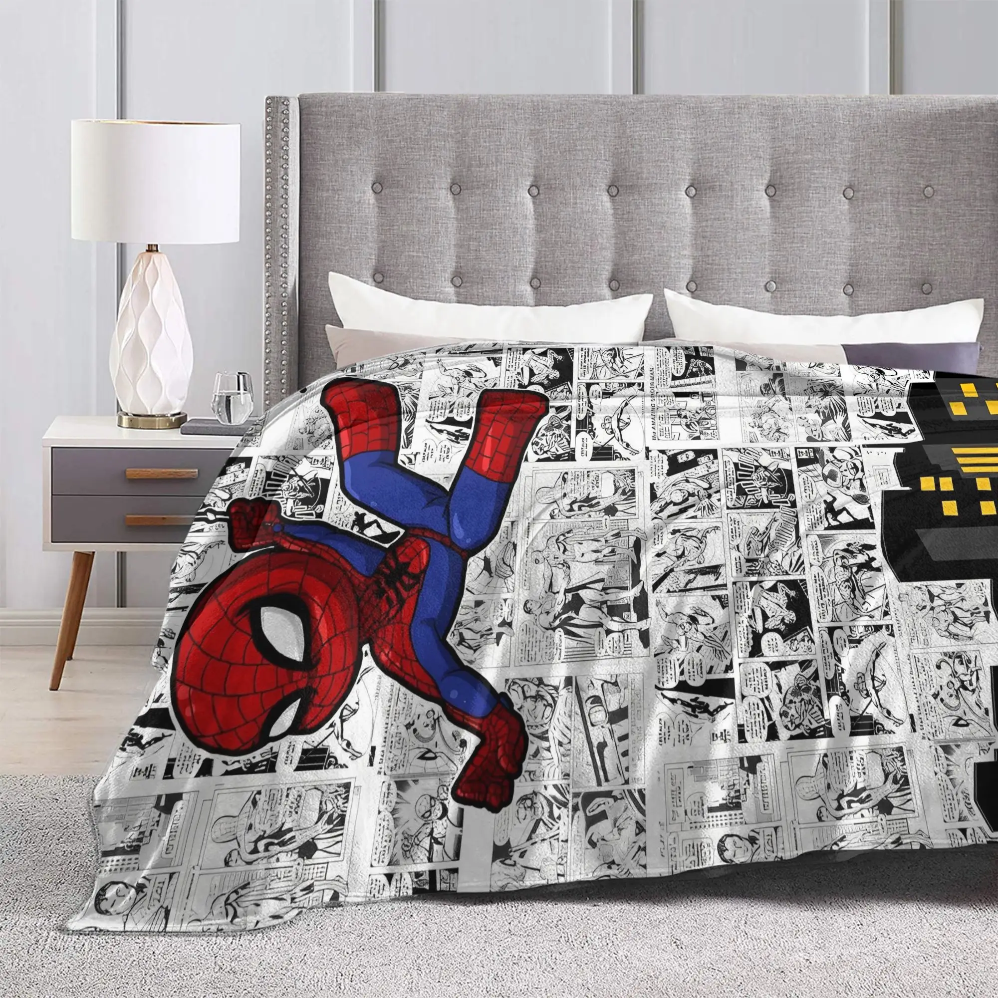 بطانية الرجل العنكبوت جودة دافئة وناعمة رمي بطانية الشتاء الاطفال غرفة المعيشة الجدة المفرش #4