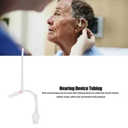 10Pcs Hearing Aid Accessories Replacement Box Rear Ear Hearing Aid Hearing Aid Sound Tube Plastic Slender Sound Tube