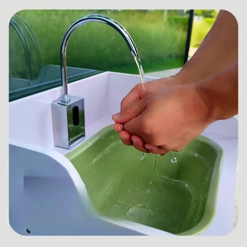 Mobile induction outdoor water storage type installation-free cosmeti denta clini contactless sink