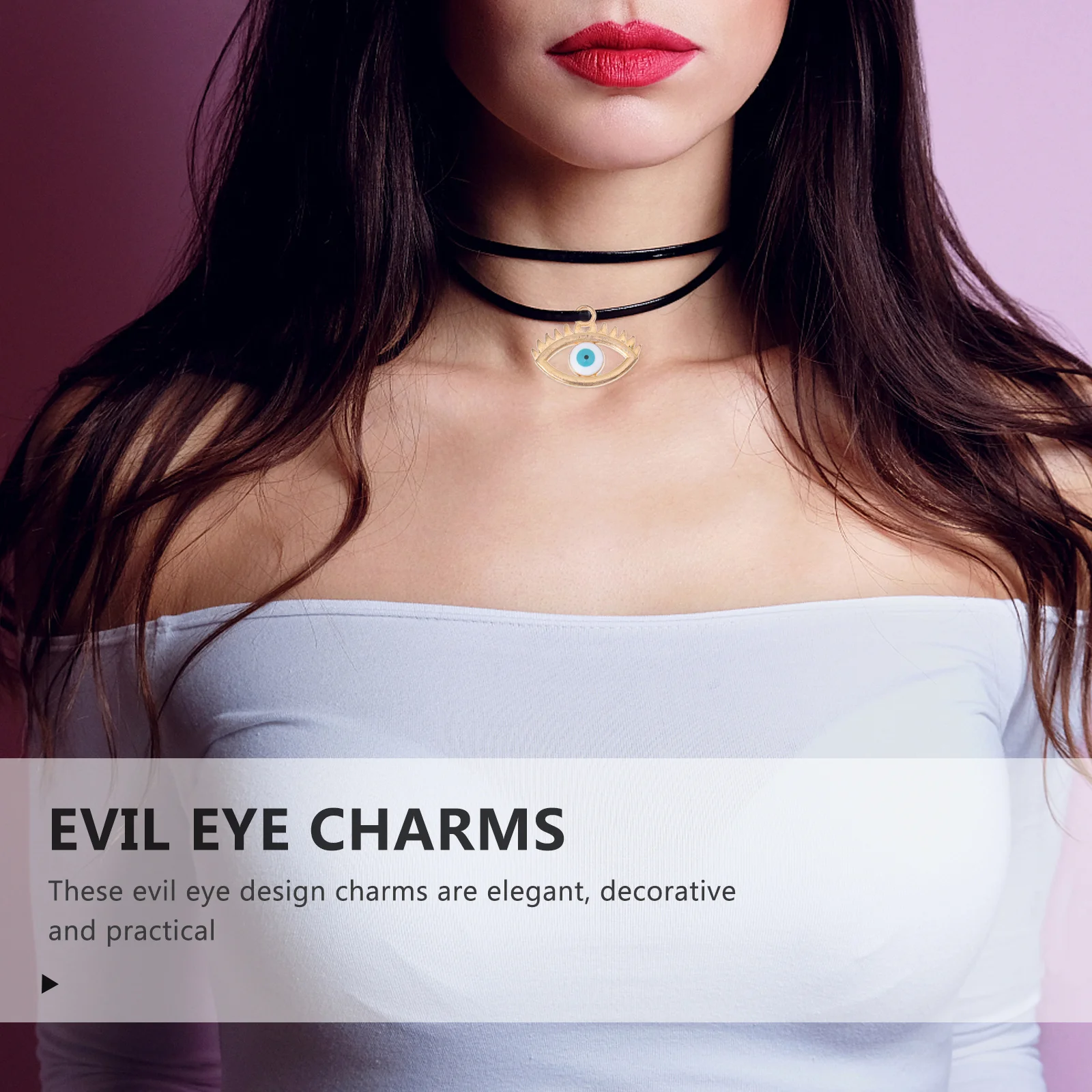 

Trendy Alloy Pendant Ornaments for Crafts Diy Eye Charms Earrings Shaped White