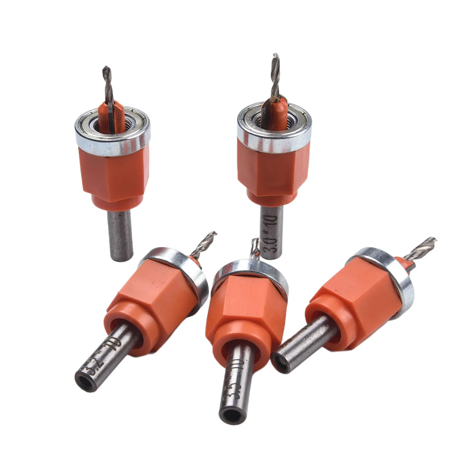 

5PCS Heavy Duty Hole Puncher Countersink Drill Bit Edge Banding Punch 2.8-10mm With Box Bit Set With Edge Banding Punching Plier