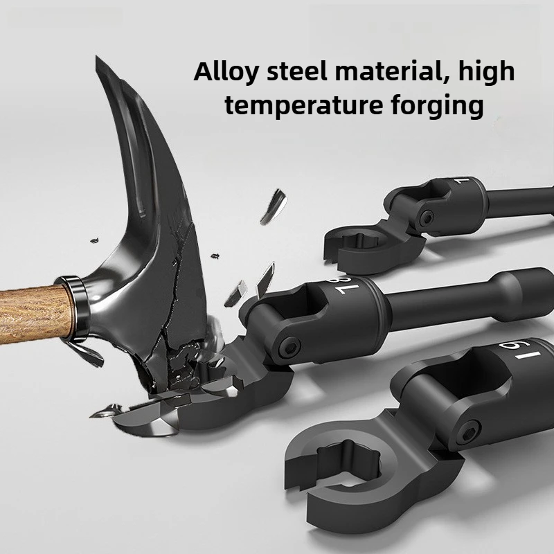 مجموعة مفاتيح الفتح العالمية 180 ° طقم مفتاح ربط لإصلاح السيارات قابل للتعديل، مفتاح تجميع تفكيك محمول، أدوات يدوية عملية #2