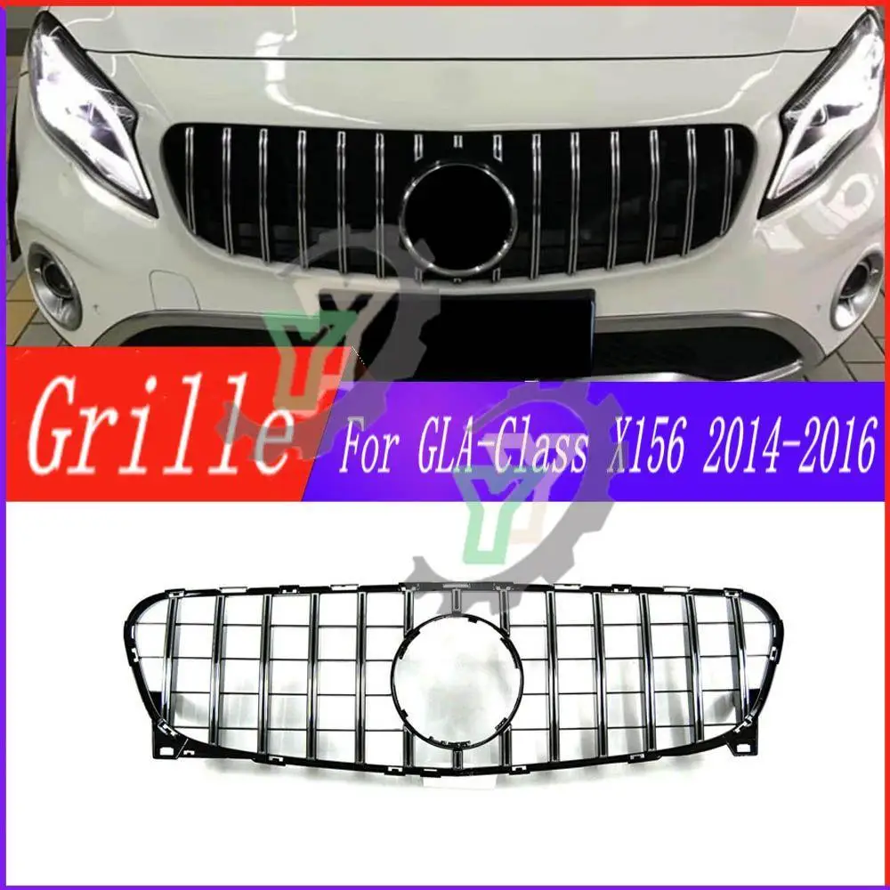 Car Accessory Front Bumper Upper Grille Racing Grill For Mercedes-Benz GLA-Class X156 GLA180 GLA200 GLA250 GLA45 2014 2015 2016