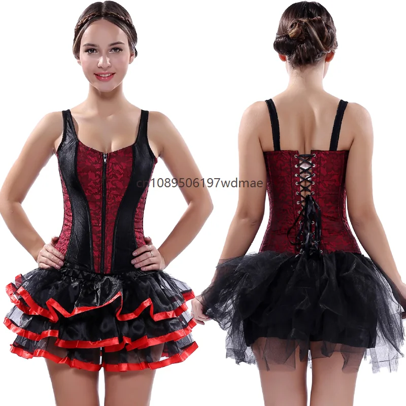 

Sexy Royal Court Women Corset Back Straps Corsets Vest Steampunk Corsets Zippered Shapewear Cosplay Costume S To 6XL