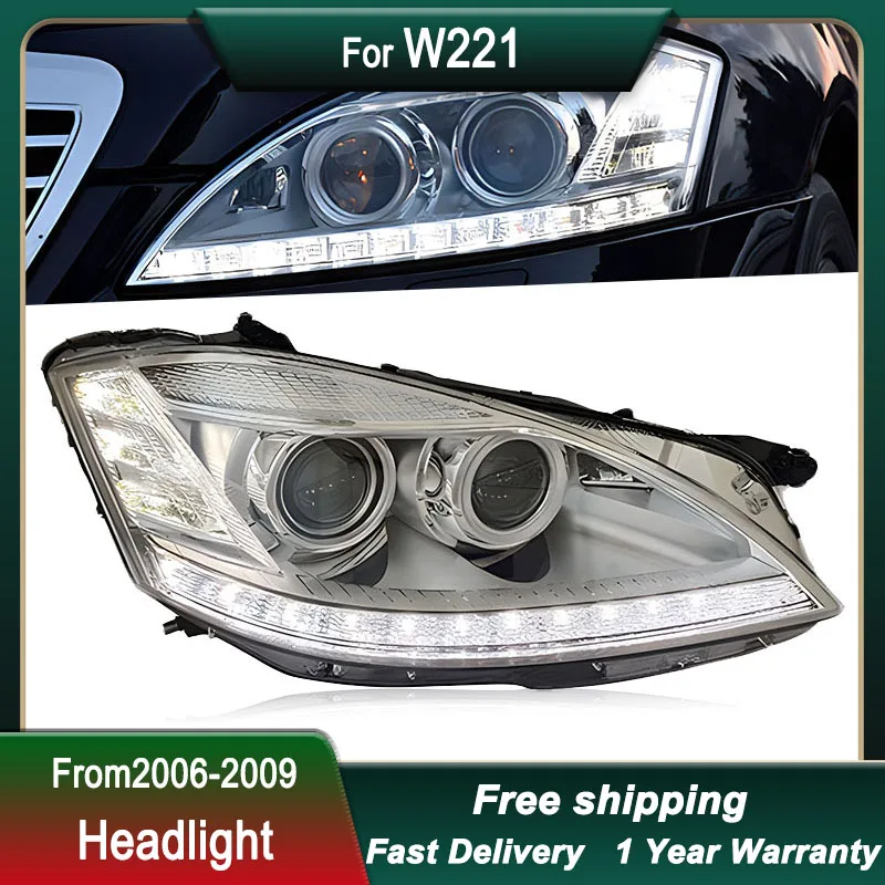 Car Led Headlights For Mercedes Benz S CLASS W221 2006-2009 S300 S400 LED DRL Dynamic Signal Lamp Head Lamp Front light Assembly