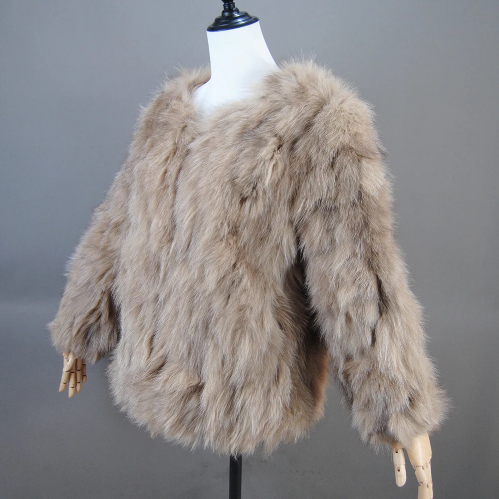 Real Fur Coat Women's Winter Warm Natural Fox Fur Coat High Quality LAN Fox Luxury Fashion 70cm Long Jacket Wholesale Hot 2025