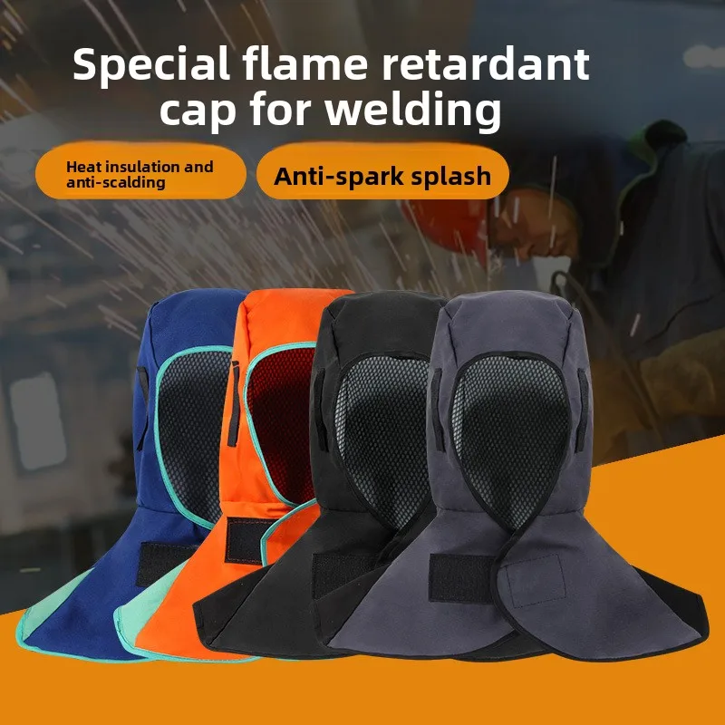 Flame-Retardant Fireproof Dustproof Cape & Hood, Anti-Splash Heat-Resistant for Welders, Protective Gear Against Scalds