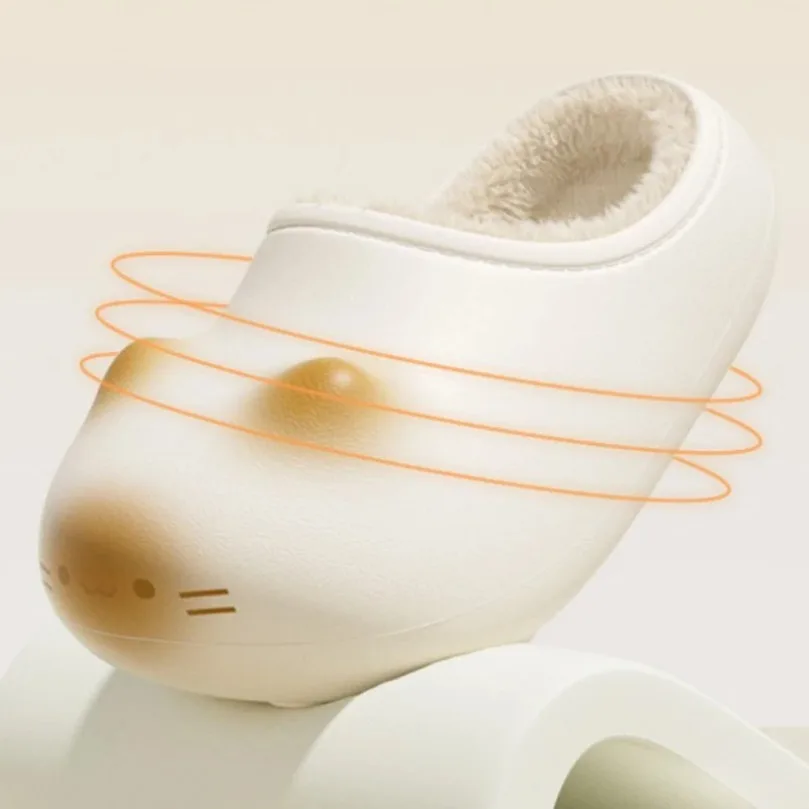 

Home Slipper Women Fuzzy Cat Cartoon Fur Plush Indoor Lazy Female Thermal Winter Warm House Shoe Furry Flat flip flop Funny