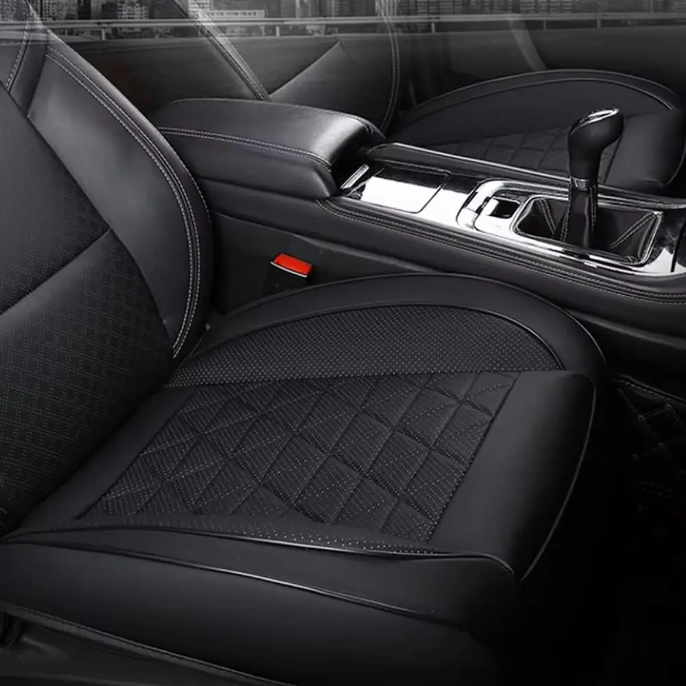 

Портативные универсальные подушки для автомобильных сидений, дышащие чехлы для передних сидений из искусственной кожи, удобные защитные накладки для автомобильных сидений