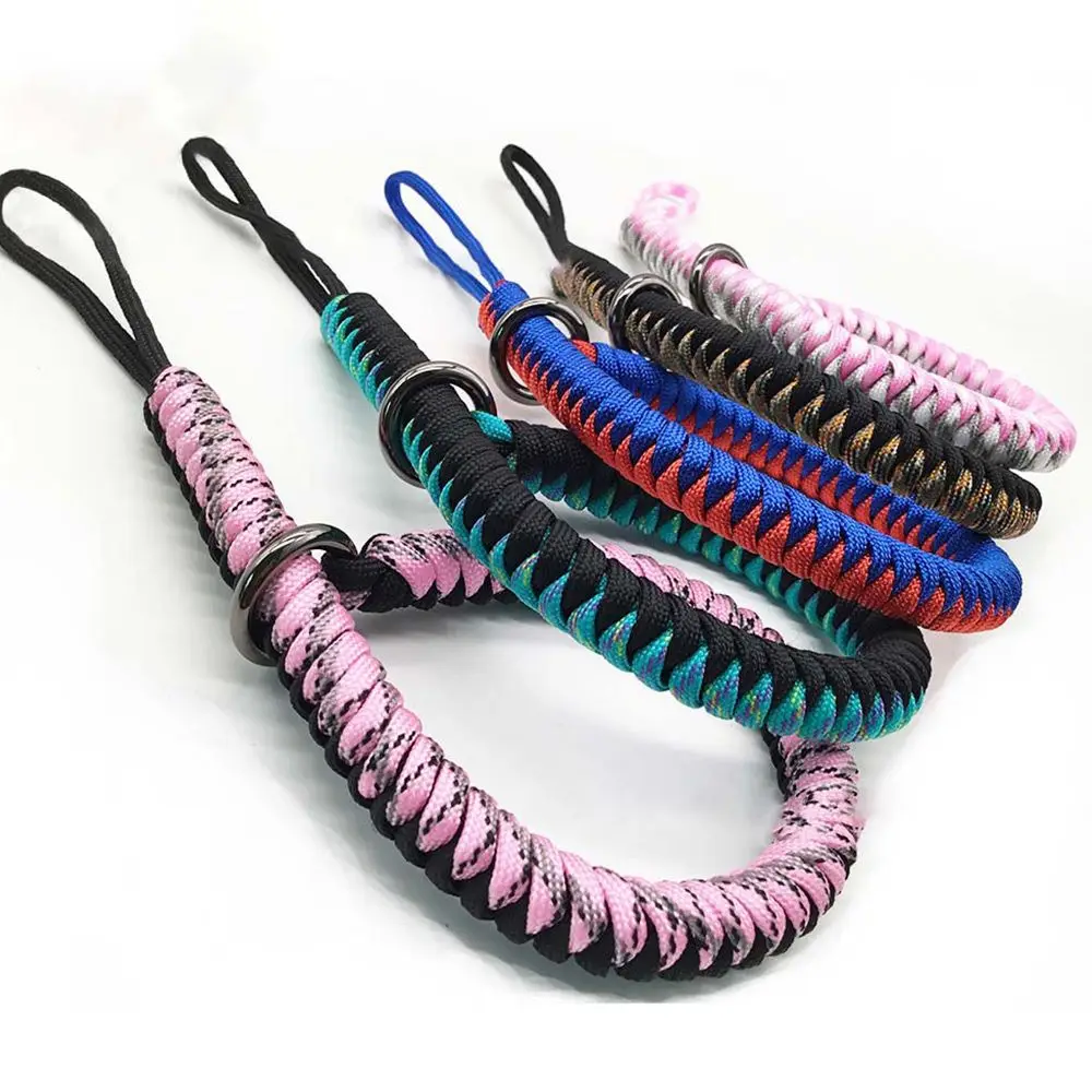 Pulsera trenzada ajustable, correa de muñeca para cámara, cuerda de escalada al aire libre, Paracord de supervivencia anticaída