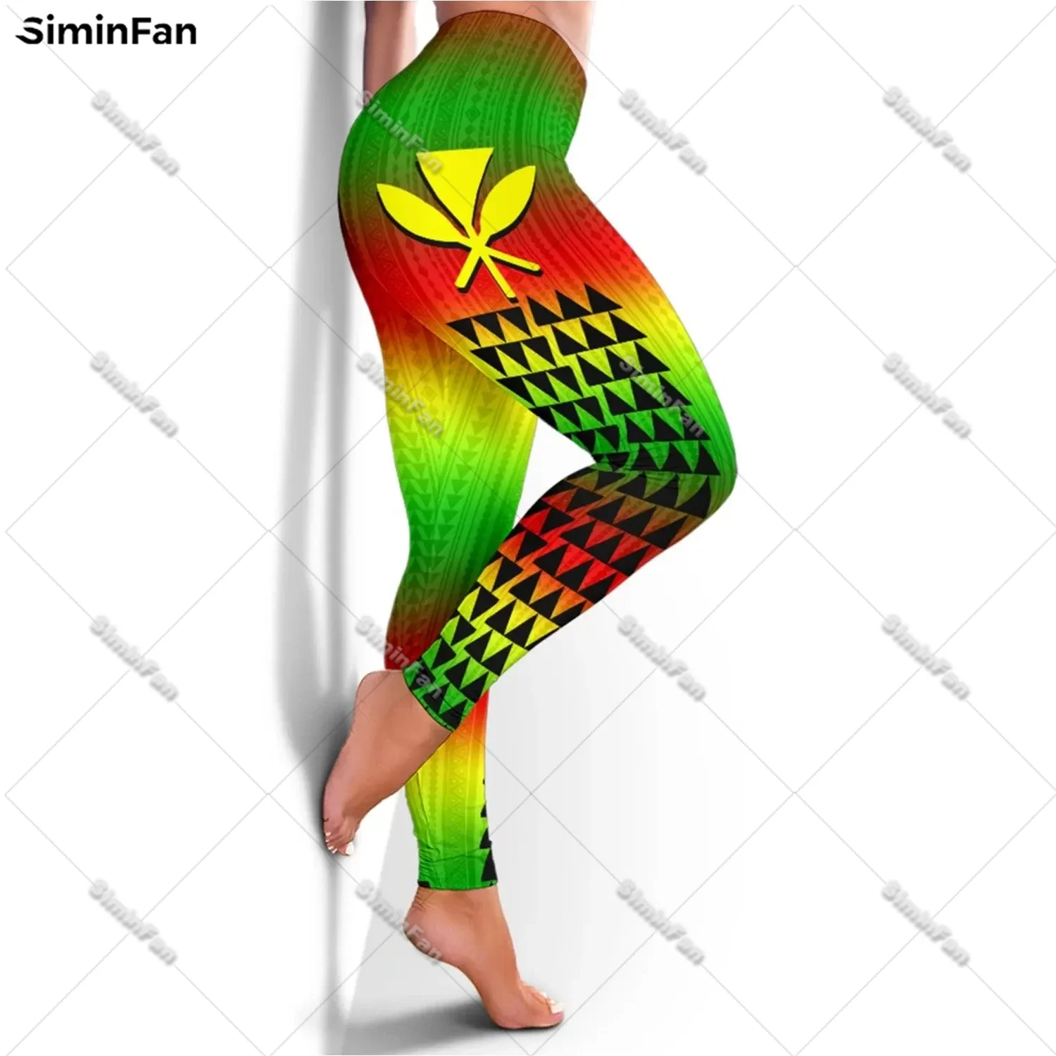 

Polynesian Hawaii Kanaka Maoli Women's Leggings 3D Print Female Fitness Yoga Pant Stretchy Sporty Trouser Lady Bottom Sportswear