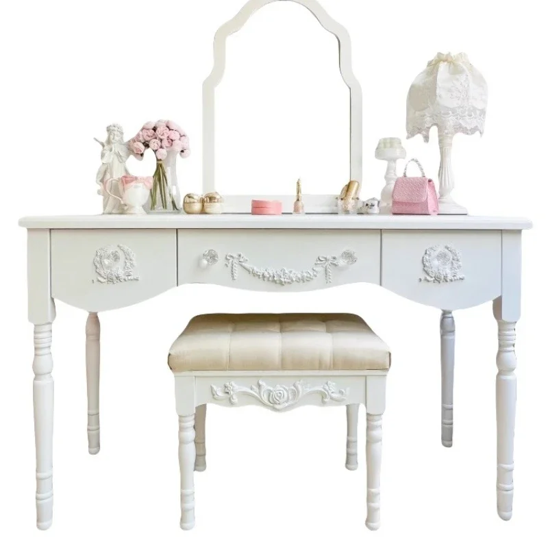 

Solid wood makeup table princess style makeup table desk
