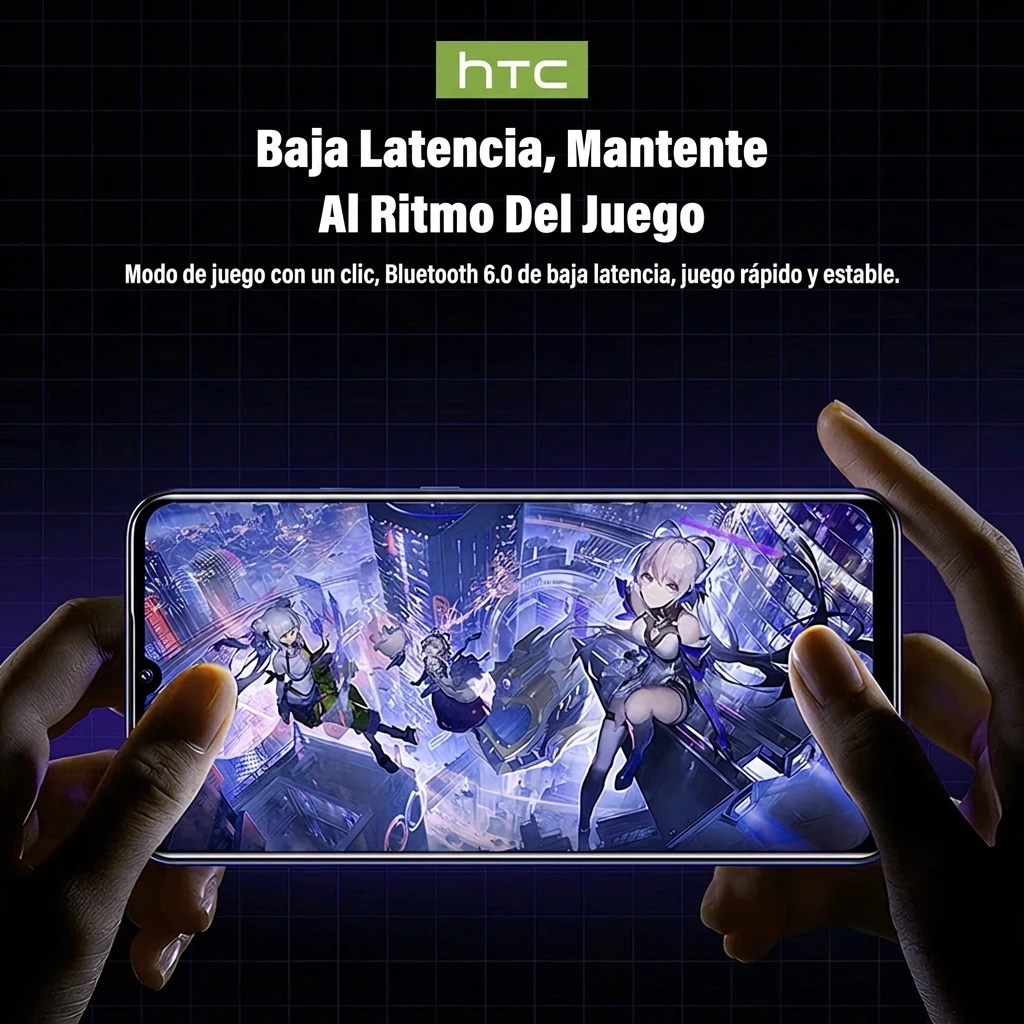 Auriculares Bluetooth HTC NE70, Audífonos Inalámbricos con Traducción Bidireccional por IA, Auriculares Traductor de Idioma 2026, Auriculares Bluetooth Inalámbricos Ultracómodos y Ligeros para Deportes y Viajes, Compatibles con IOS y Android