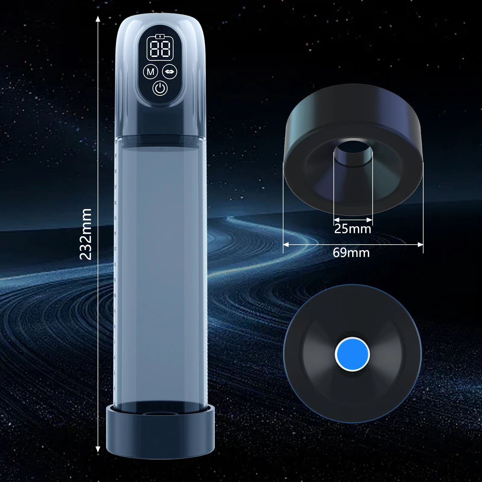 LCD مضخة القضيب الكهربائية التلقائي ذكر الاستمناء مضخة تفريغ مع 4 التدريب الضغط و 5 طرق الشفط لعبة الجنس الكبار للرجال #5