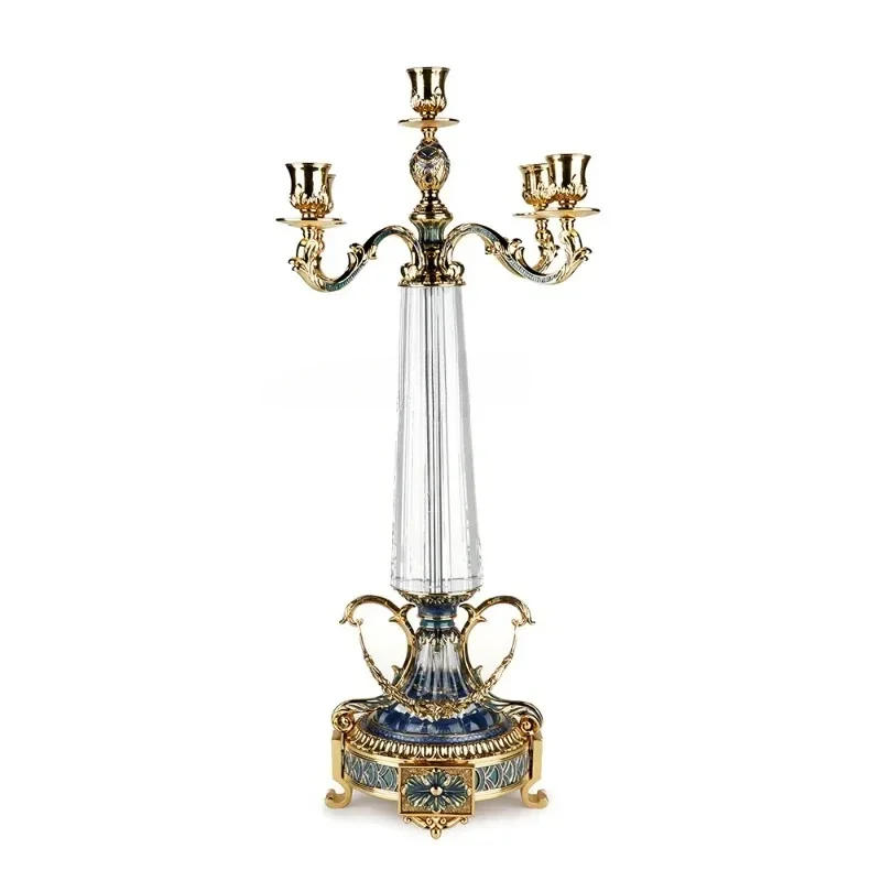 European Retro Provence Candlestick Villa Mansion Soft Decoration home  accessories