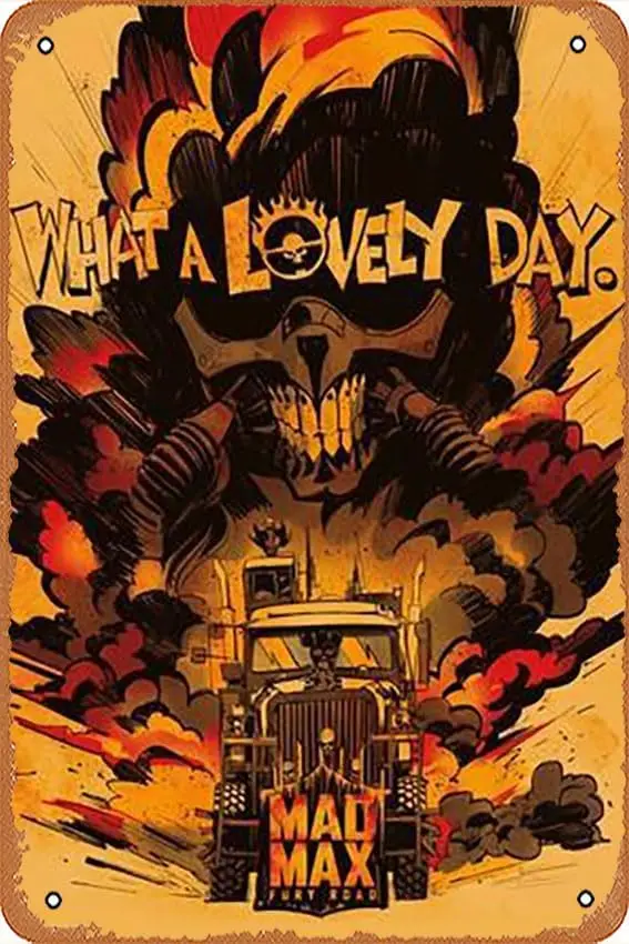 Metal Tin Sign - Warner 100th Anniversary: Art of 100th - Mad Max Day - Poster Metal Plaque Cafe, Bar, Home Wall Decor, liguihan