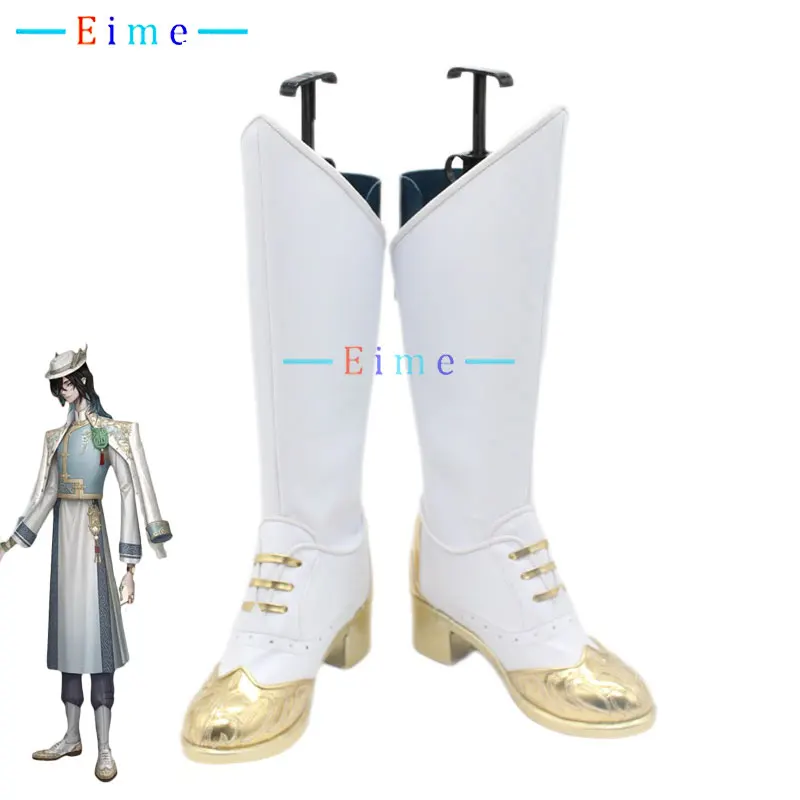 

Game Identity V Wuchang Cosplay Shoes PU Leather Shoes Halloween Carnival Boots Xie Bian Cosplay Props Custom Made