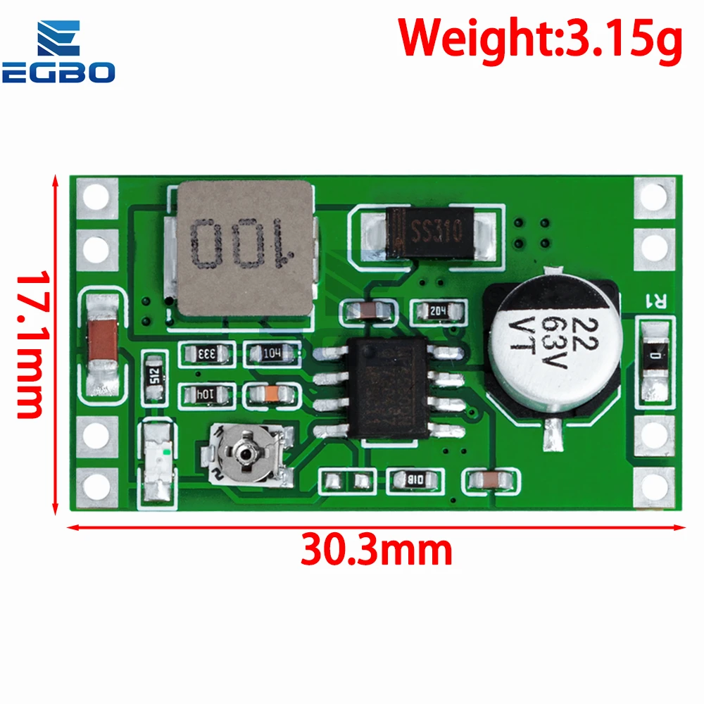 MP4560 DC-DC وحدة محول فرق الجهد 2A 8-55 فولت إلى 3-16 فولت قابل للتعديل ، لوحة منظم الجهد التنحي مع حماية من الحمل الزائد