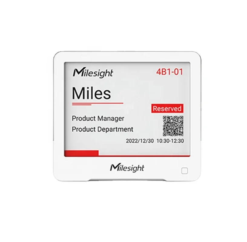 Milesight DS3604 LoRaWAN IOT E-ink Display Support Local and Remote Control for Bulk Deployment