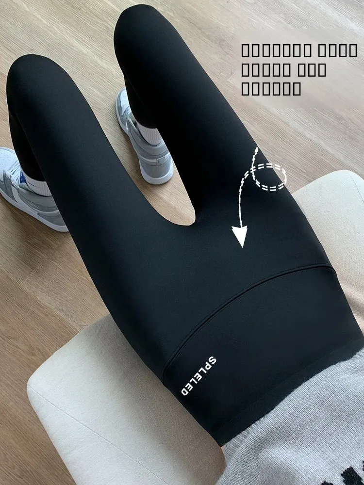 

Утепленные женские леггинсы для йоги с высокой талией, облегающие, с эффектом утяжки живота и подтяжки ягодиц, осенне-зимние, теплые, как базовый слой