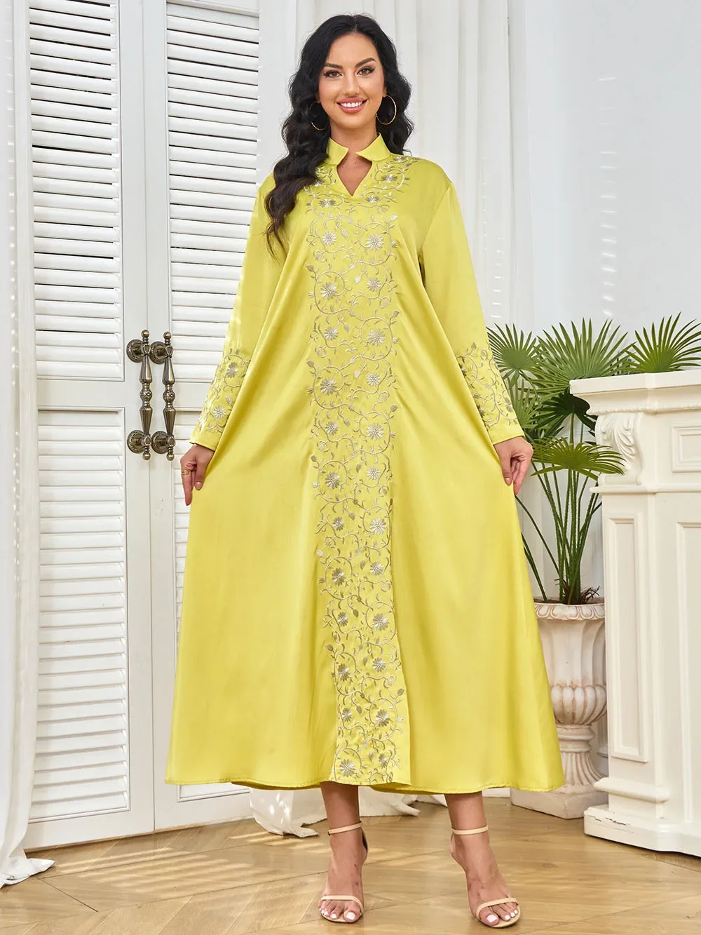 

Eid Abaya Women Dress Muslim Jalabiya Vestidos Largos Party Caftan Ramadan embroidery Long Dresses Dubai Kaftan Arab Robe 2025