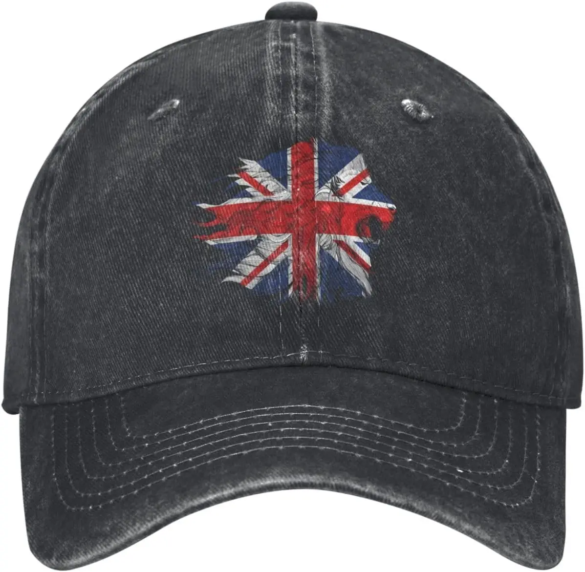 Distressed-Union-Jack-Baseball-Cap-Cotton-Washed-Dad-Hat-Adjustable-Sun-Protection-for-Men-Women